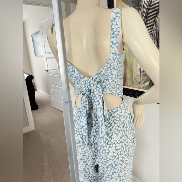 Faithfull The Brand Marija Jumpsuit Riviera Blue - Picture 5 of 7